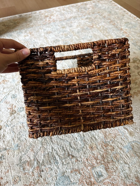 Target Handbags - Target Woven Tote Bag in Dark Brown and Tan